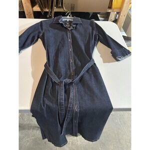 faconnable dark denim dress size small